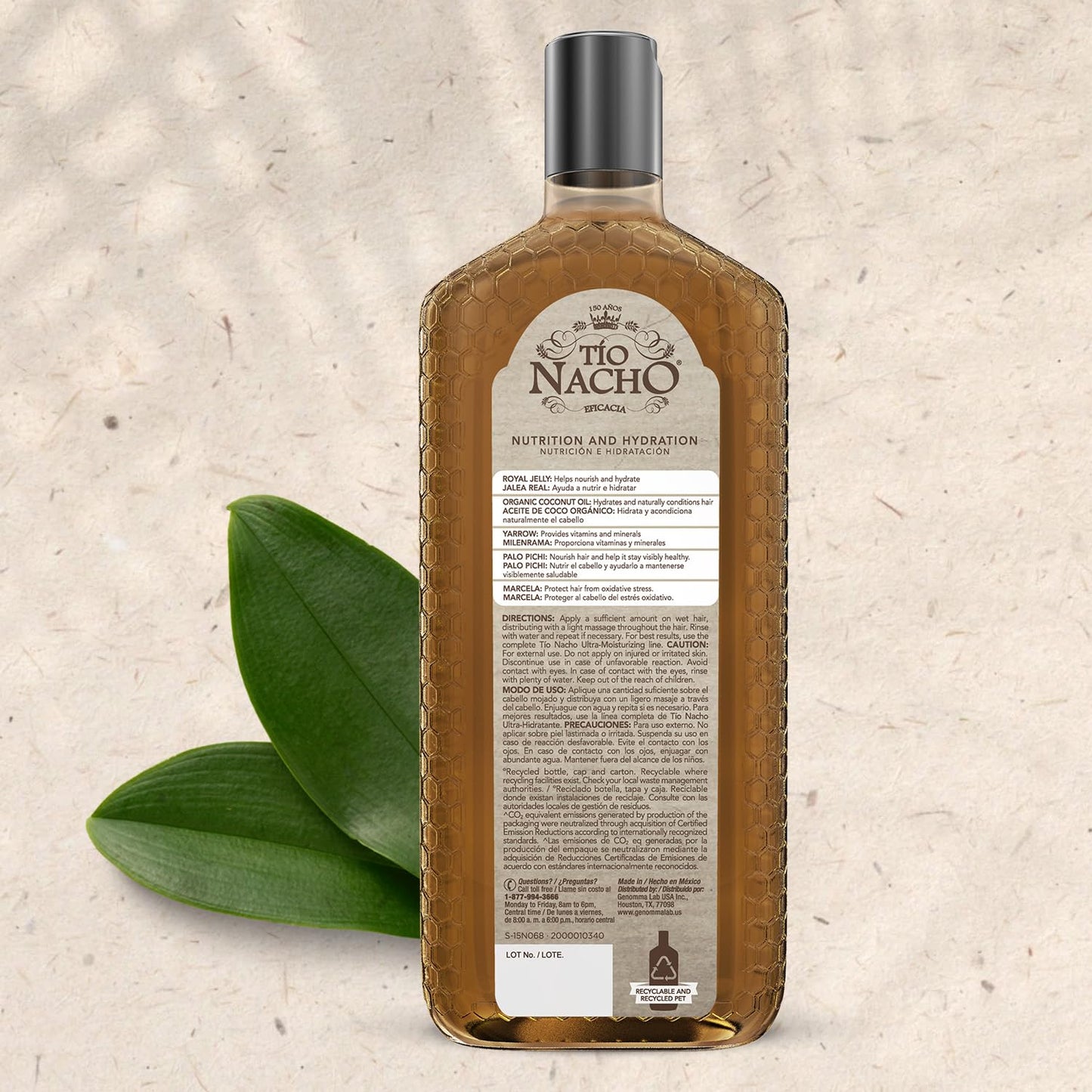 Ultra Hydration Shampoo with Coconut Oil & Royal Jelly, Hydrating & Nourishing for Dry, Damaged Hair, Fights Frizz & Protects from Breakage, 14 Fluid Ounces | Organic Coconut Oil and Royal Jelly, Deep Hydration, Natural Botanical Extracts, anti Hair Loss Shampoo, Gentle Formula